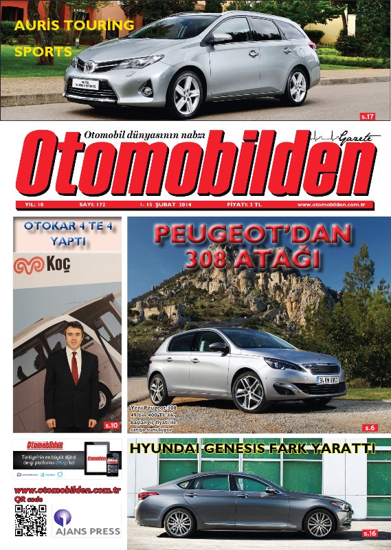 OTOMOBİLDEN DERGİSİ 1-15 ŞUBAT SAYISI YAYINA CIKTI