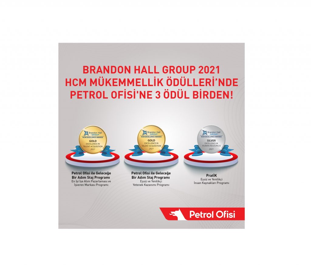Petrol Ofisi Brandon Hall Group HCM Mükemmellik Ödülleri’nde 2021’in de kazanını oldu, 3 ödül birden aldı