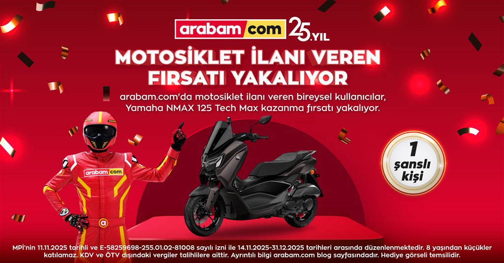 arabam.com’da Motosiklet İlanı Verenler Yamaha NMAX 125 Tech Max Kazanma Fırsatı Yakalıyor!